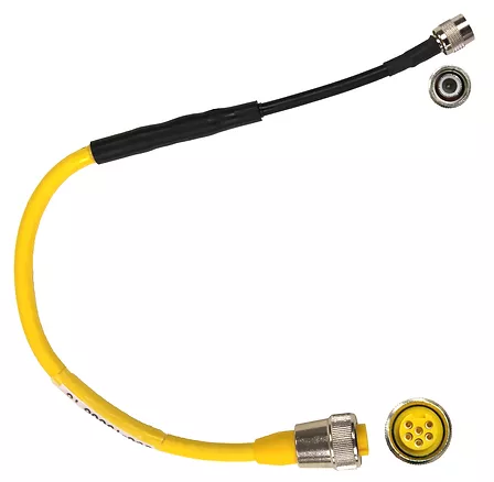 6 pin female Turck connector to TNC male coaxial assembly